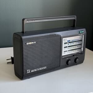 Vintage‎ Sony ICF-34 AM/FM/TV/Weather 4 Band Portable Radio Tested T81